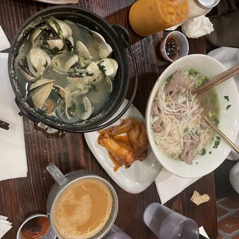 Pho plus Vietnamese Noodles - Lemon Grass Clam, Vietnamese Spring Rolls, Raw Filet Mignon pho.... 1 Hot & 1 Cold Vietnamese Coffee. - Vietnamese Near Me - Staten Island, New York Pho plus Vietnamese Noodles - Lemon Grass Clam, Vietnamese Spring Rolls, Raw Filet Mignon pho.... 1 Hot & 1 Cold Vietnamese Coffee. - Vietnamese Near Me - Staten Island, New York