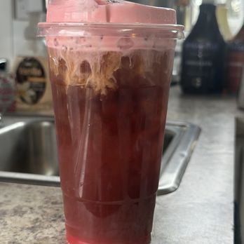 Kyn’s Kravings - Raspberry cold brew with raspberry cold foam - Coffee & Tea Near Me - Portland, Oregon Kyn’s Kravings - Raspberry cold brew with raspberry cold foam - Coffee & Tea Near Me - Portland, Oregon