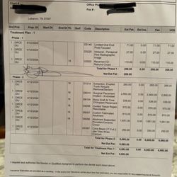 Tennessee Family Dental - Treatment plan cost