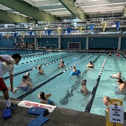 Our 45 min water aerobics class called Aquafit! $4 for people 50 years and over, $5 for 49 years and under.