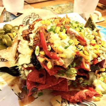 Yellow Dog Eats Kitchen & Bar - Vegetarian Nachos - yum! - Bars Near Me - New Smyrna Beach, Florida
