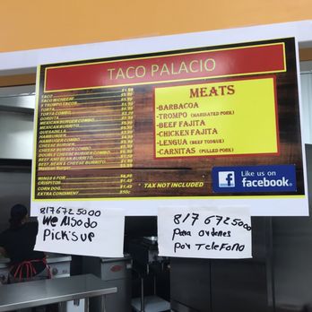 Taco Palacio inside Kwik Mart - Menu - Tacos Near Me - Arlington, Texas Taco Palacio inside Kwik Mart - Menu - Tacos Near Me - Arlington, Texas