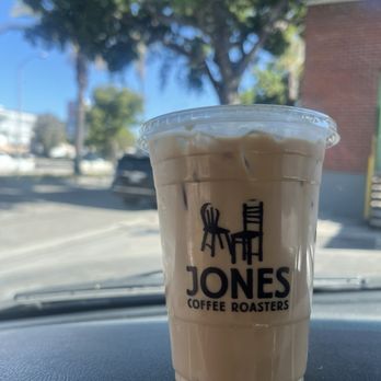 Jones Coffee Hut - Iced Caramel Latte - Coffee & Tea Near Me - Pasadena, California