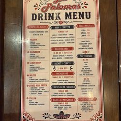 Las Palomas - Drink Menu