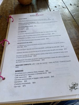 Menu photo 2 Rosa Mexicano Holbox, ROO Menu photo 2 Rosa Mexicano Holbox, ROO