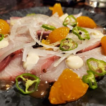 XO Restaurant - Hamachi Sashimi Crudo - Asian Fusion Near Me - Honolulu, Hawaii