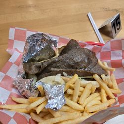 Kebab Grill & Wings - Lamb gyro and fries