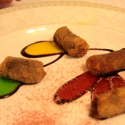 Almirez - Croquetitas de chocolate líquidas al aroma de naranja - Liquid chocolate croquettes with orange