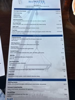 Menu photo 6 BluWater Bistro Seattle, WA