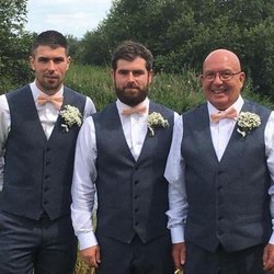 Swagger & Swoon - Bow ties for groom and groomsman Peach colour scheme