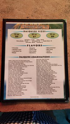 Menu photo 7 Daiquiri Run on 61 Metairie, LA