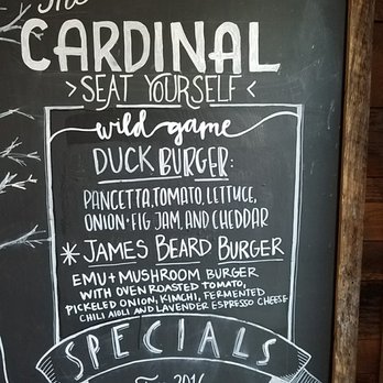 The Cardinal - Specials - Burgers Near Me - Boone, North Carolina The Cardinal - Specials - Burgers Near Me - Boone, North Carolina