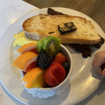 Sweet Maple - 2 Two Eggs Any Style Weekday Breakfast, sub potatoes for fruit and upgrade to Millionaire s Bacon - American Near Me - San Francisco, California Sweet Maple - 2 Two Eggs Any Style Weekday Breakfast, sub potatoes for fruit and upgrade to Millionaire s Bacon - American Near Me - San Francisco, California