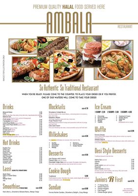 Menu photo 2 Ambala Restaurant Glasgow, GLG