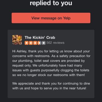 The Kickin' Crab - Personal message from the manager - Cajun/Creole Near Me - Riverside, California The Kickin' Crab - Personal message from the manager - Cajun/Creole Near Me - Riverside, California