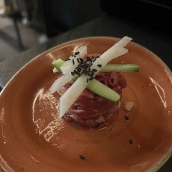Moohan Korean BBQ - Beef tartare side, comes really small but thats good - Korean Near Me - Los Angeles, California