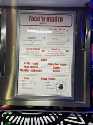 Menu photo 1 Taco N'Madre San Francisco, CA