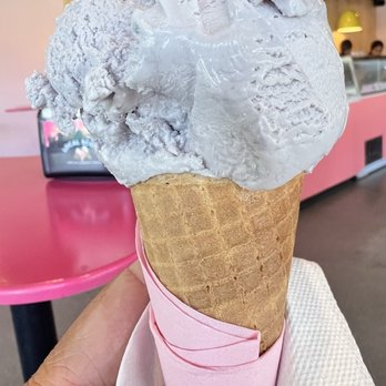 Local Scoop - Single scoop of lavender in a cone - Ice Cream & Frozen Yogurt Near Me - Bishop, California Local Scoop - Single scoop of lavender in a cone - Ice Cream & Frozen Yogurt Near Me - Bishop, California