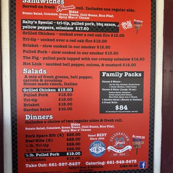 Salty's BBQ & Catering - Barbeque Near Me - Bakersfield, California