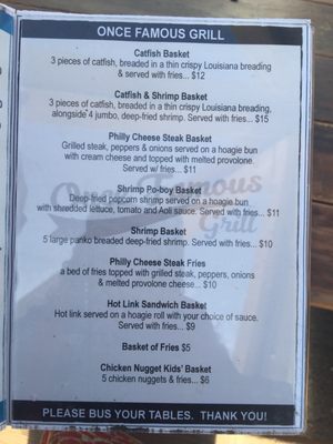 Menu photo 1 Once Famous Grill Eugene, OR Menu photo 1 Once Famous Grill Eugene, OR