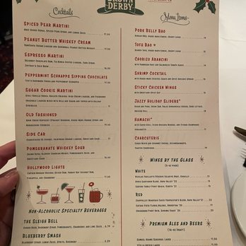 Jollywood Nights - Brown derby menu for the event - Festivals Near Me