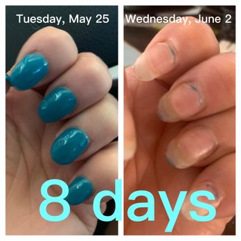 Pretty Nails - Their nail polisher color only last 8 days. They just peeled off & still want me to PAY for redo. No way. - Nail Salons Near Me - Fremont, California