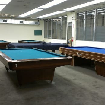 Velvet Touch Billiards - Front area with 3 premium tables and 2 Billiard (pocketless) tables - Pool Halls Near Me - Honolulu, Hawaii