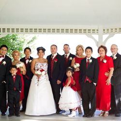 VCI Audio Entertainment - Family photo at our wedding at Wild Rose Manor in Caldwell, ID.  VCI Audio Entertainment provides DJ, Photo Booth and Officiant Services.