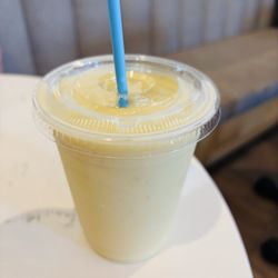 Peach and basil smoothie