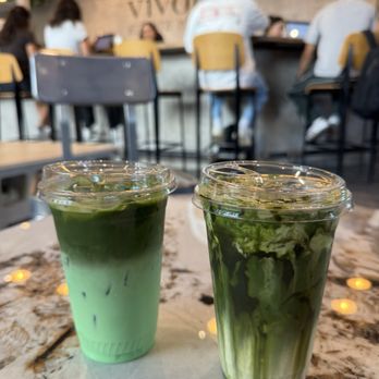 Vivot Craft Cafe - Pandan matcha and Einspeinner matcha - Coffee & Tea Near Me - Mission Viejo, California