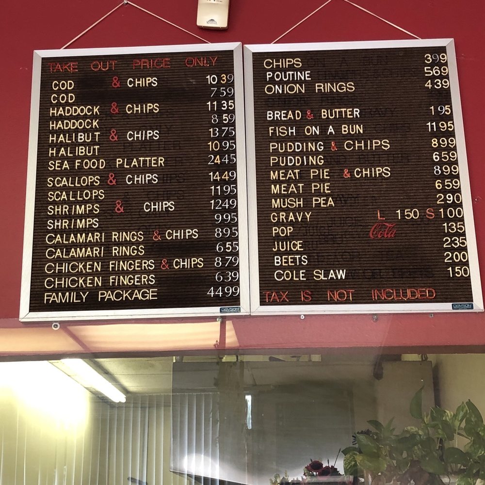 McCowan Fish & Chips - the menu - Seafood Near Me - Scarborough, Ontario