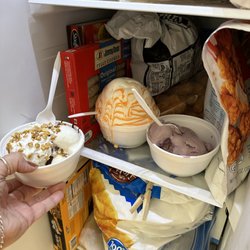 Kenny's Grill And Ice Cream - The orange & raspberry are both Mediums and the Sundae is supposed to be a Large.