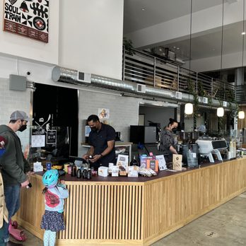 Red Bay Coffee - Large bar area with upstairs loft seating - Cafes Near Me - Oakland, California Red Bay Coffee - Large bar area with upstairs loft seating - Cafes Near Me - Oakland, California