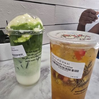 CocoBean Coffee - Banana pudding matcha latte and pineapple paradise refresher - Coffee & Tea Near Me - Charlotte, North Carolina CocoBean Coffee - Banana pudding matcha latte and pineapple paradise refresher - Coffee & Tea Near Me - Charlotte, North Carolina