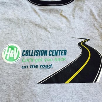 Sawyer's Screen Printing & EmBroidery - Ringer tees for H&V Collision Centers - Screen Printing/T-Shirt Printing Near Me - Delmar, New York Sawyer's Screen Printing & EmBroidery - Ringer tees for H&V Collision Centers - Screen Printing/T-Shirt Printing Near Me - Delmar, New York