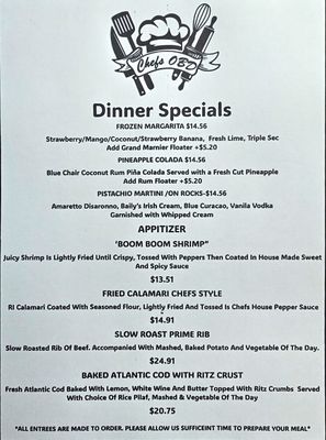 Menu photo 5 Chefs Obd Warwick, RI