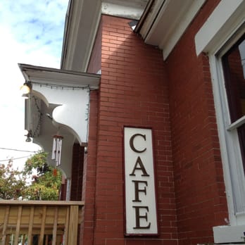 Bank Cafe - Outdoor seating. A shot at the side of the entrance - Cafes Near Me - Lake George, New York