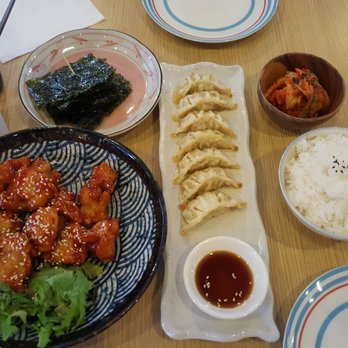 Topokki - A selection of dishes shared including seaweed and gyoza - Korean Near Me - Birmingham, XWM