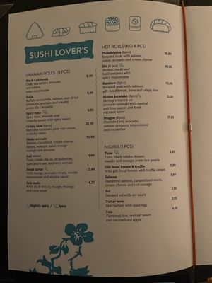 Menu photo 5 Miu Barcelona, B