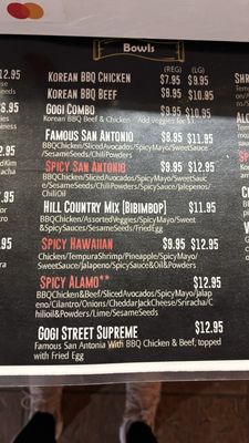 Menu photo 3 Gogi Street San Antonio, TX