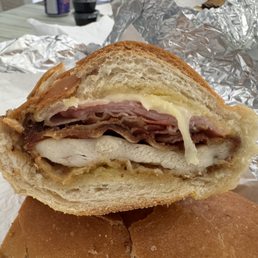 Blunt end of my Swiss Bikini, an excellent sandwich Blunt end of my Swiss Bikini, an excellent sandwich