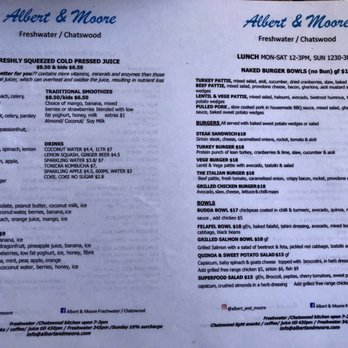 Albert & Moore - Cafes Near Me - Chatswood, NSW
