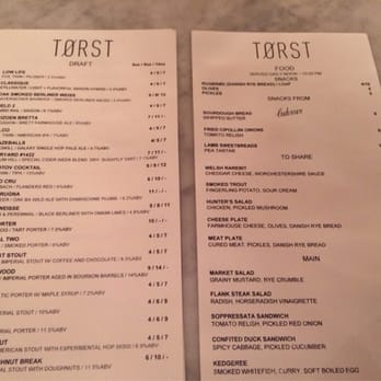 TØRST - Menus - Pubs Near Me - Brooklyn, New York TØRST - Menus - Pubs Near Me - Brooklyn, New York