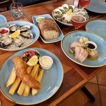 Blue Eye Seafood Restaurant - the spread! - Seafood Near Me - Battery Point, TAS