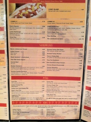 Menu photo 6 Plato's Coney Island Canton, MI