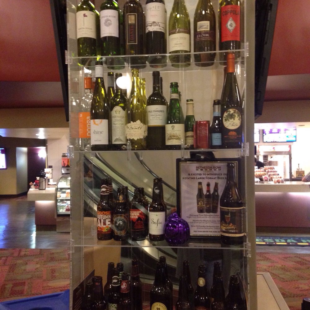 Bethesda Row Cinema - The wall of Libations. - Cinema Near Me - Bethesda, Maryland Bethesda Row Cinema - The wall of Libations. - Cinema Near Me - Bethesda, Maryland