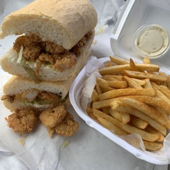Derbigny Food Store - Shrimp po boy and Cajun ranch fries - Grocery Near Me - Gretna, Louisiana
