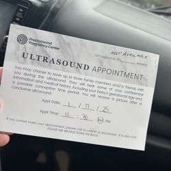 Prestonwood Pregnancy Center - The ultrasound appointment notification