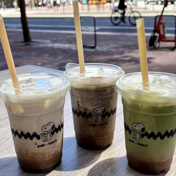 Junbi Matcha & Tea - snoopy hazelnut series - Bubble Tea Near Me - San Francisco, California