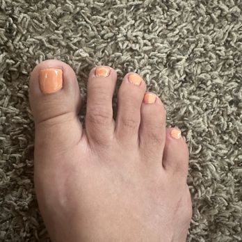 Tiki Spa & Nails - This was their #2 pedicure. She did one clear, 2 color and then 2 clear! - Nail Salons Near Me - Ocala, Florida Tiki Spa & Nails - This was their #2 pedicure. She did one clear, 2 color and then 2 clear! - Nail Salons Near Me - Ocala, Florida